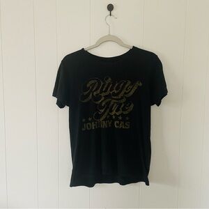 Black Johnny Cash Graphic Tee